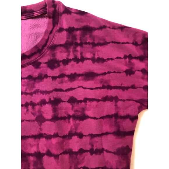 Athleta Sundown Pink & Purple tiedye sweatshirt  Oversized Modal/Poly/Lycra Med - Picture 6 of 9